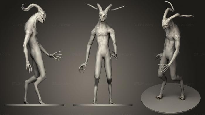 Статуэтки герои, монстры и демоны (Ночной Бродяга 5 Е, STKM_1045) 3D модель для ЧПУ станка